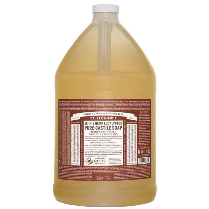 Dr. Bronner's Pure-Castile Liquid Soap - Eucalyptus Scent | Organic, Vegan & Eco-Friendly | Perfect for Body Wash, Face Cleanser & Household Cleaning
