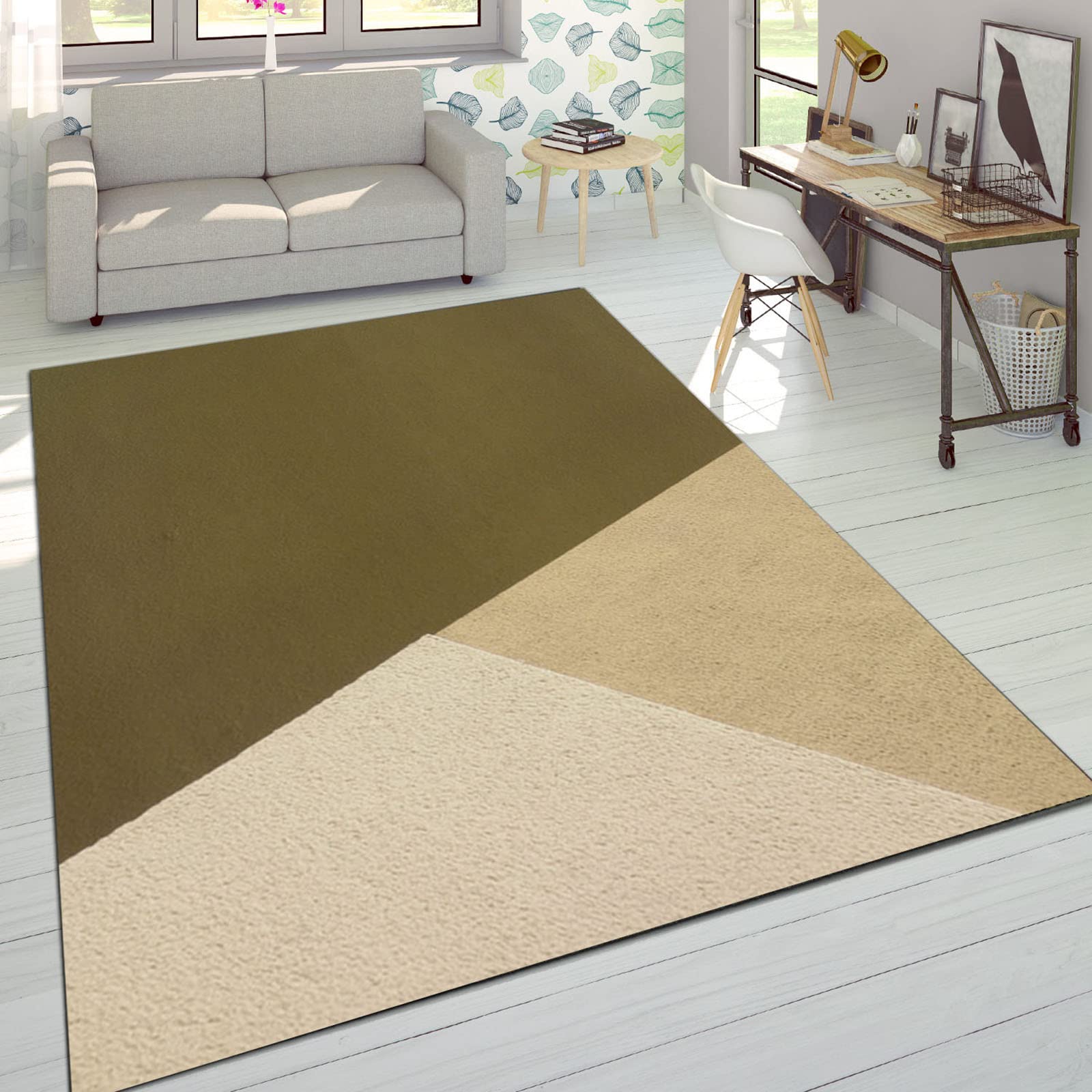 Modern Minimalist 3-Color Irregular Area Rug - Soft, Breathable & Non-Slip 5x6ft Living Room Rug - Perfect for Bedroom, Dorm, Office - Boho Chic Home Decor for Cozy Spaces