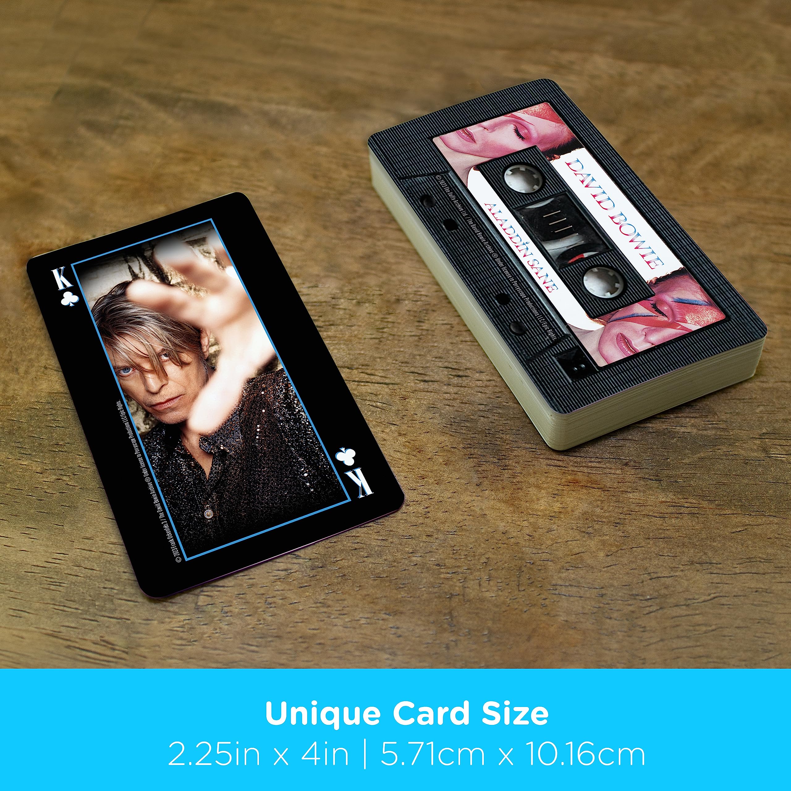 David Bowie Aquarius Cassette Premium Playing Cards - Officially Licensed Collectible Deck for Poker, Magic Tricks & Card Games - Perfect Gift for Bowie Fans & Music Lovers
