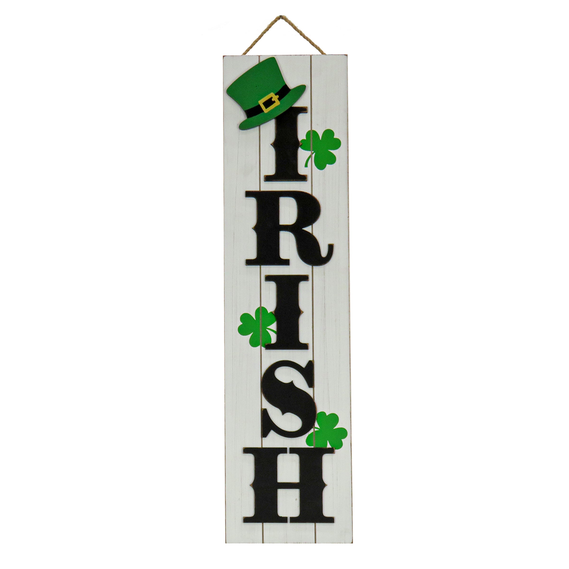 24 Inch St. Patrick's Day Irish Wall Hanging Decor - Shamrock Home Decor for Irish Pub, Party & Festival Celebration