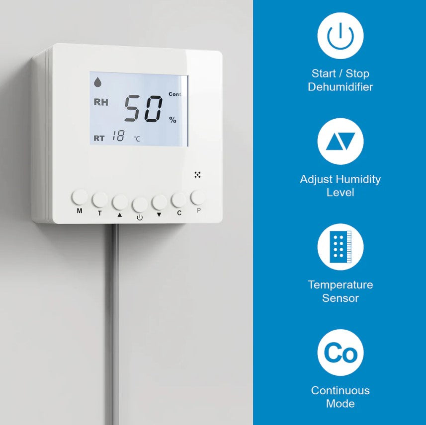 AlorAir Remote Control for Sentinel HD55 HD90 HDi90 HDi100 HDi120 SLGR1400X Dehumidifiers - Wireless Controller for Basement Garage Home Use - White