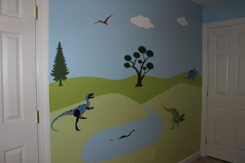 My Wonderful Walls Dinosaur Room Wall Mural - Peel & Stick Wall Decals for Kids Bedroom Decor | Dinosaur Theme Nursery Wall Stencils for Boys & Girls | Perfect for Playrooms, Classrooms & Birthday Party Decorations