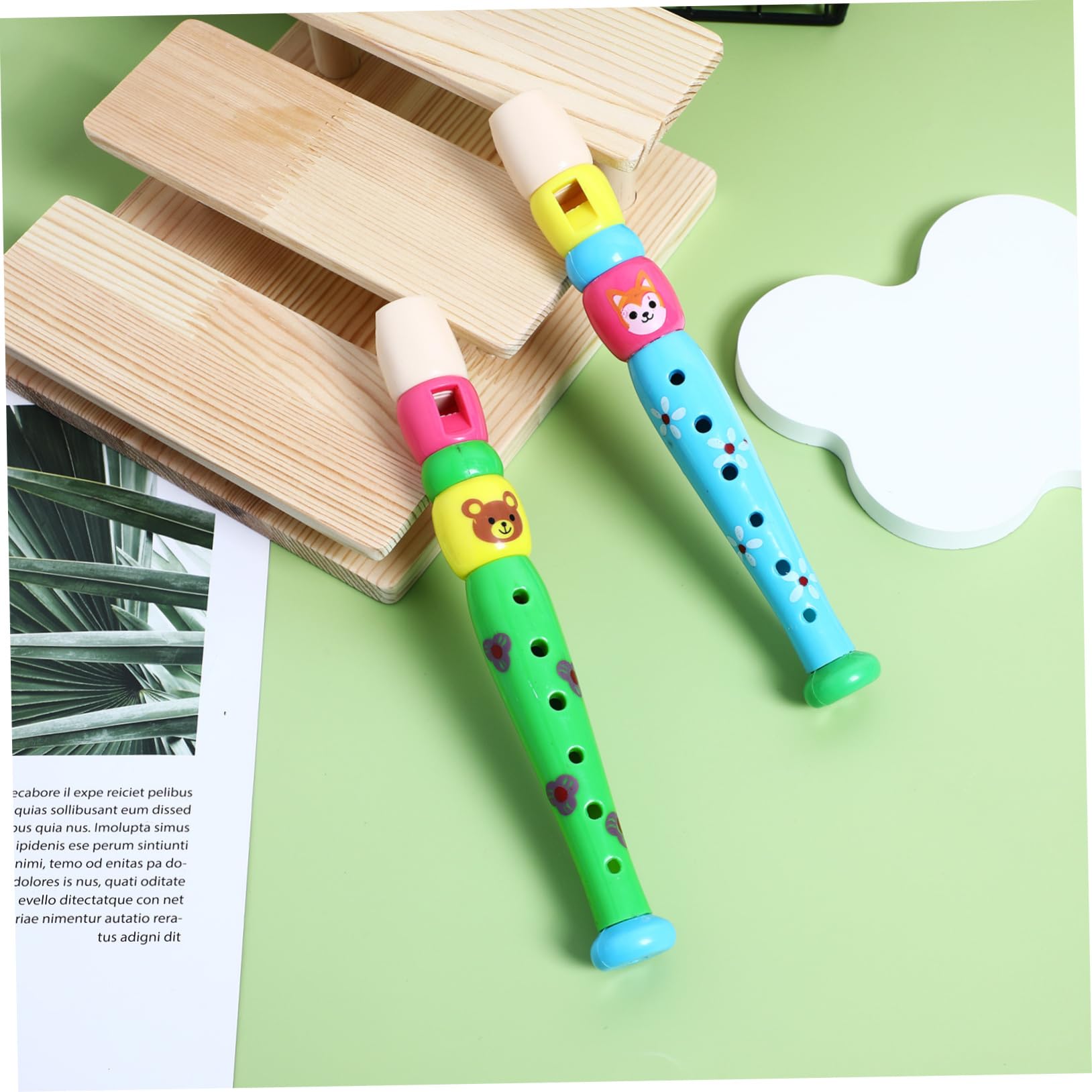 2-Piece Recorder Flute Toy Set for Kids - Plastic Clarinet & Saxophone Musical Instruments with Recordable Buttons - Fun Educational Toys for Toddlers & Beginners - Perfect for Music Lessons, Playtime & Early Childhood Development