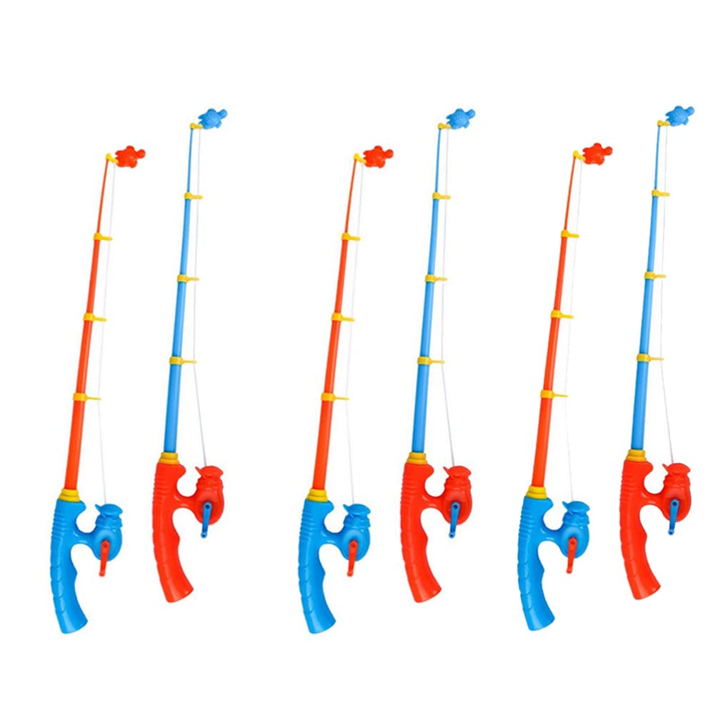 **Magnetic Fishing Rod Toy for Kids - 6pcs Plastic Fishing Game Set with Floating Fish, Fun Bathtime & Carnival Activity for Toddlers - Educational Learning Toy (Random Color) - Perfect for Indoor Play, Birthday Gifts & Preschool Teaching**