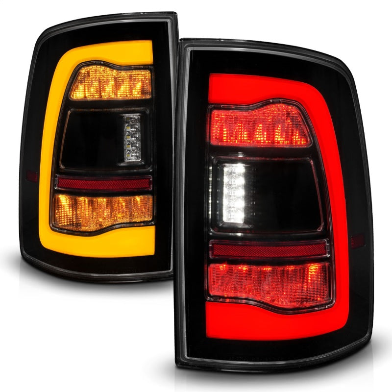 ANZO Sequential LED Taillights with Switchback Function - Smoke Lens for 2009-2018 Dodge Ram 1500/2500/3500 | Enhanced Visibility & Style for Night Driving & Custom Truck Builds