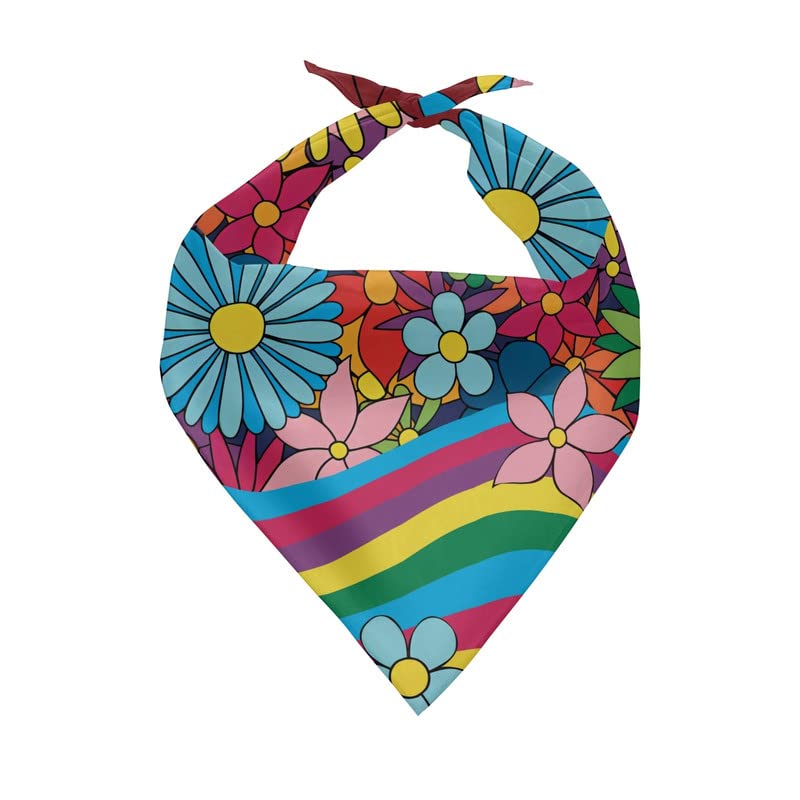 Cartoon Rainbow Flowers