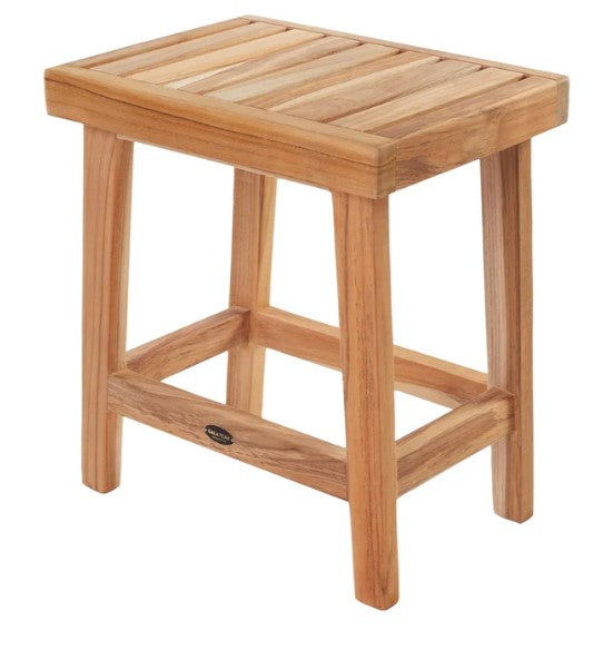 ARB Teak Shower Bench SKY 16 (40 cm) - Premium Waterproof Bath Seat for Spa, Sauna & Bathroom - Non-Slip Shower Stool with Backrest for Elderly & Disabled