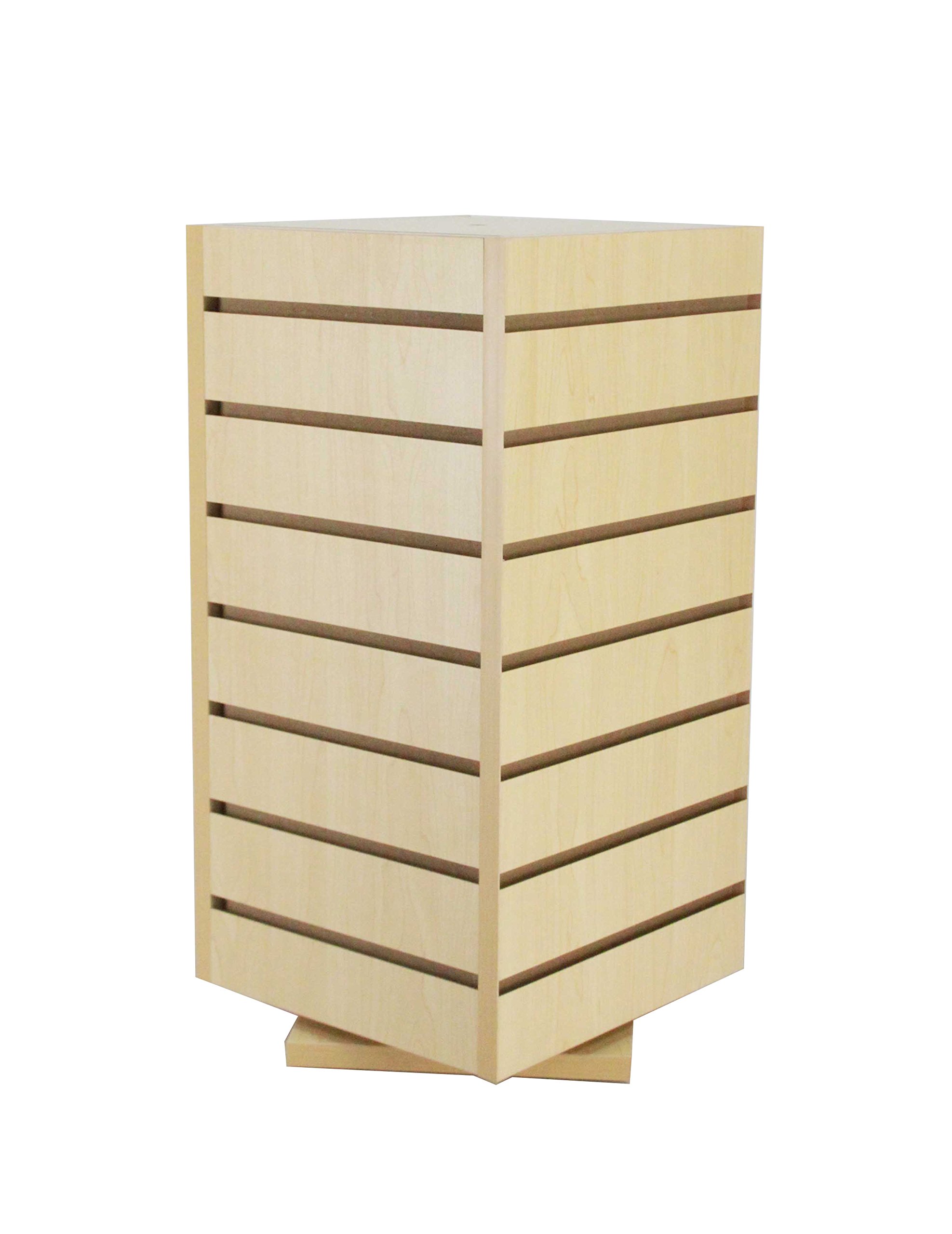 FixtureDisplays 4-Sided Slatwall Counter Spinner Display Rack - 360° Rotating Retail Merchandiser for Jewelry, Gifts, Cosmetics & Small Accessories - Perfect for Boutique, Mall Kiosk & Store Counter Display