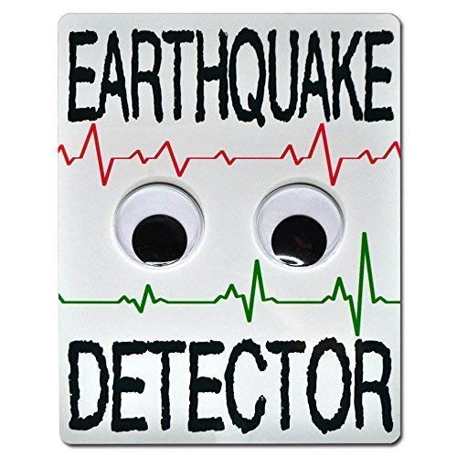 Vincenicy Earthquake Detector Metal Sign - 8x12 Inch Aluminum Tin Novelty Wall Decor for Home, Bar, Garage & Office - Funny Vintage Warning Plaque for Science Enthusiasts & Gift Ideas