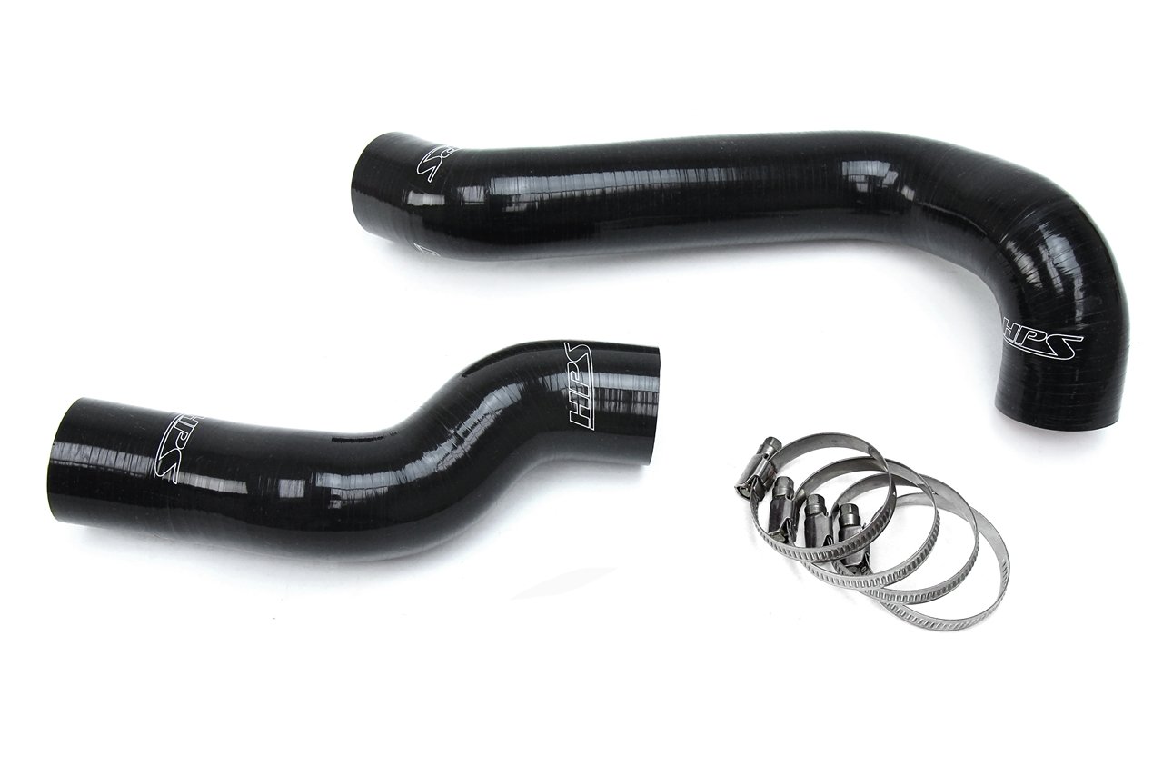 HPS 57-1698-BLK-1 Black Silicone Radiator Hose Kit - High Performance Coolant Hose Replacement (1 Pack) - Perfect for Car Engine Cooling System Upgrades & Maintenance