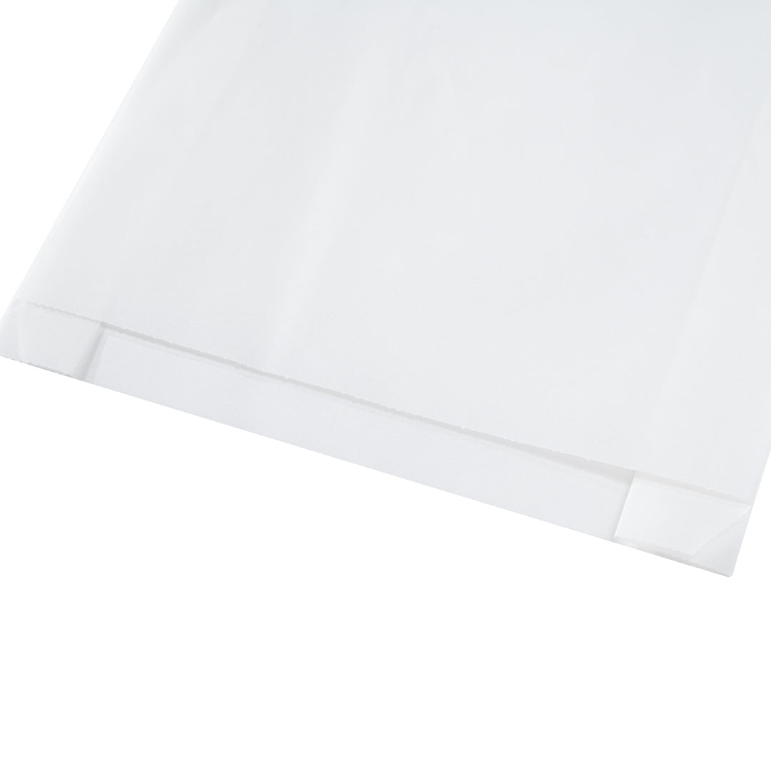 Eco-Friendly White Paper Sandwich & Snack Bags - Silicone Coated, 7