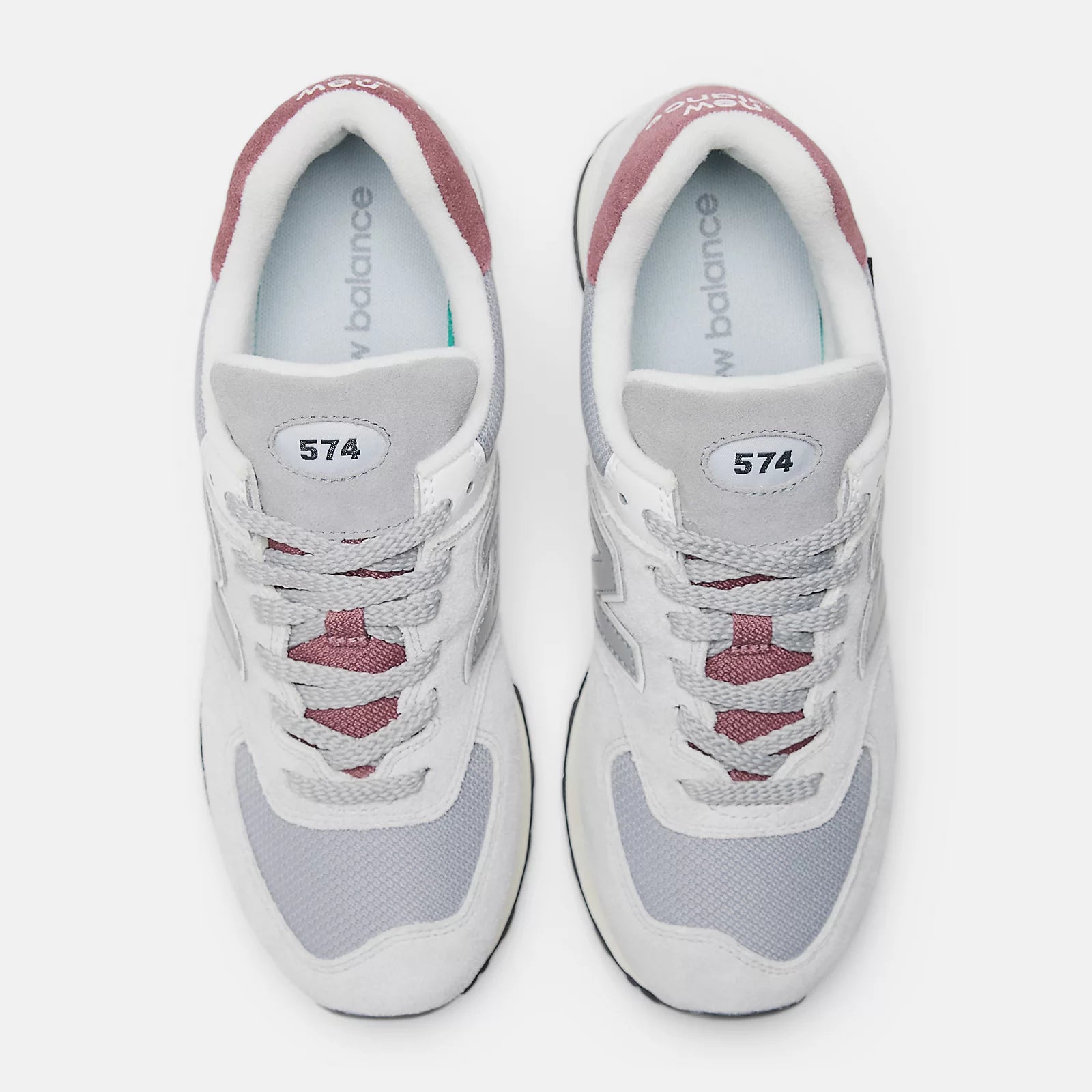 New Balance 574 Classic Sneakers for Men & Women - Grey & Burgundy Colorway - Comfortable Running Shoes for Walking, Jogging & Casual Wear