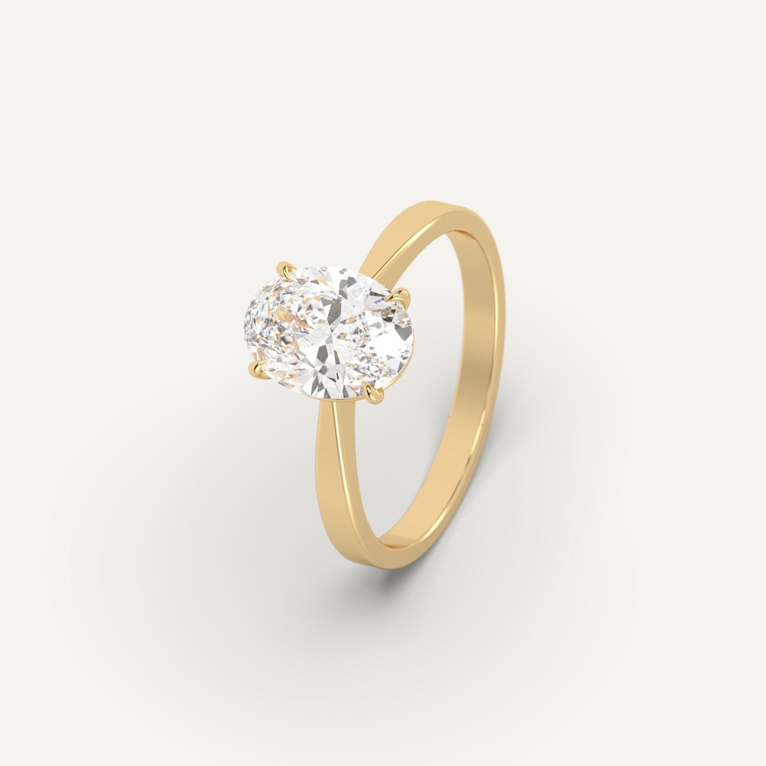 2 Carat Oval Cut Diamond Engagement Ring for Women - 14K White Gold Wedding Band, Anniversary Gift, Proposal Jewelry for Her