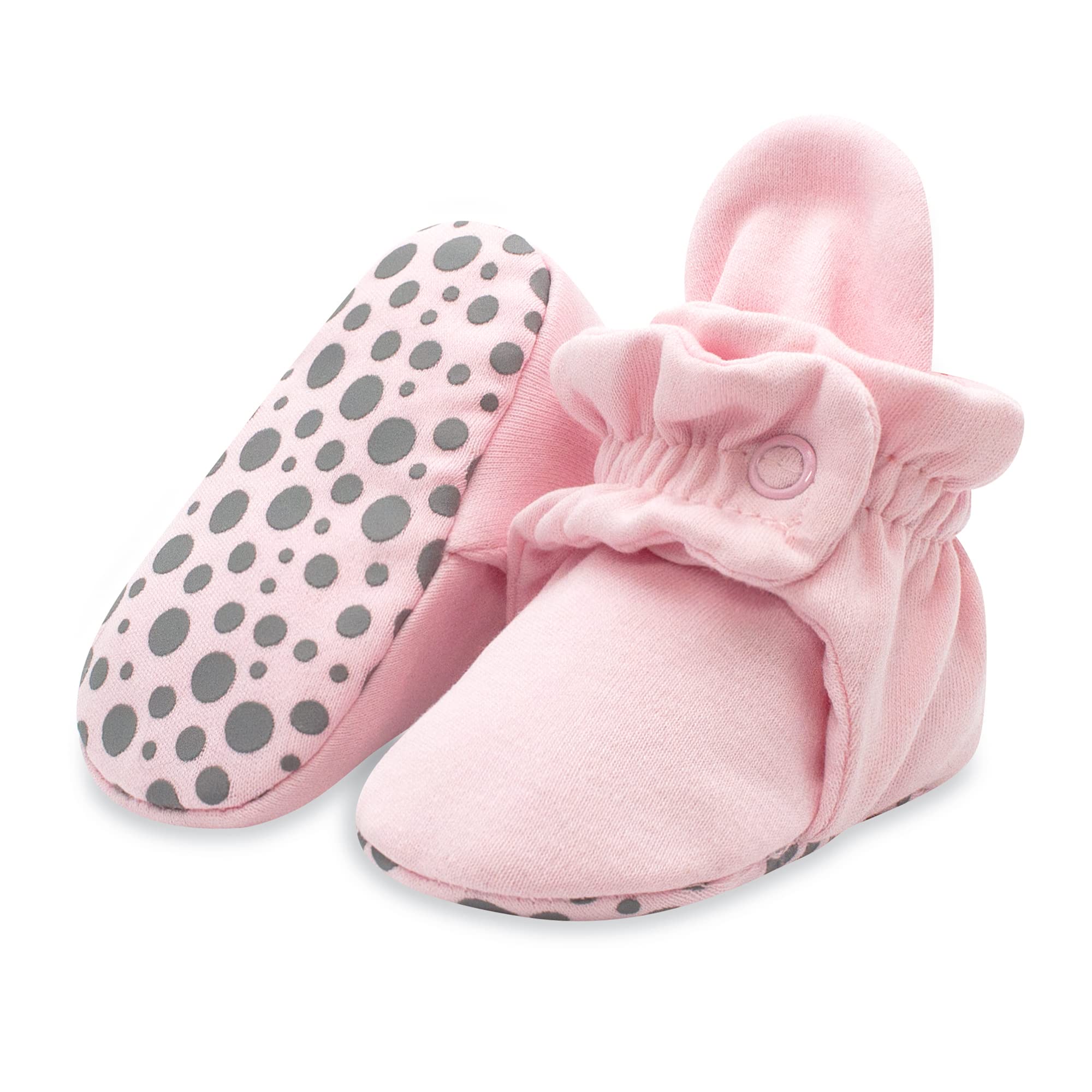 Zutano Unisex Organic Cotton Baby Booties with Non-Slip Gripper Soles - Soft & Comfortable First Walkers for Infants & Toddlers - Perfect for Indoor Play, Outdoor Adventures & Special Occasions
