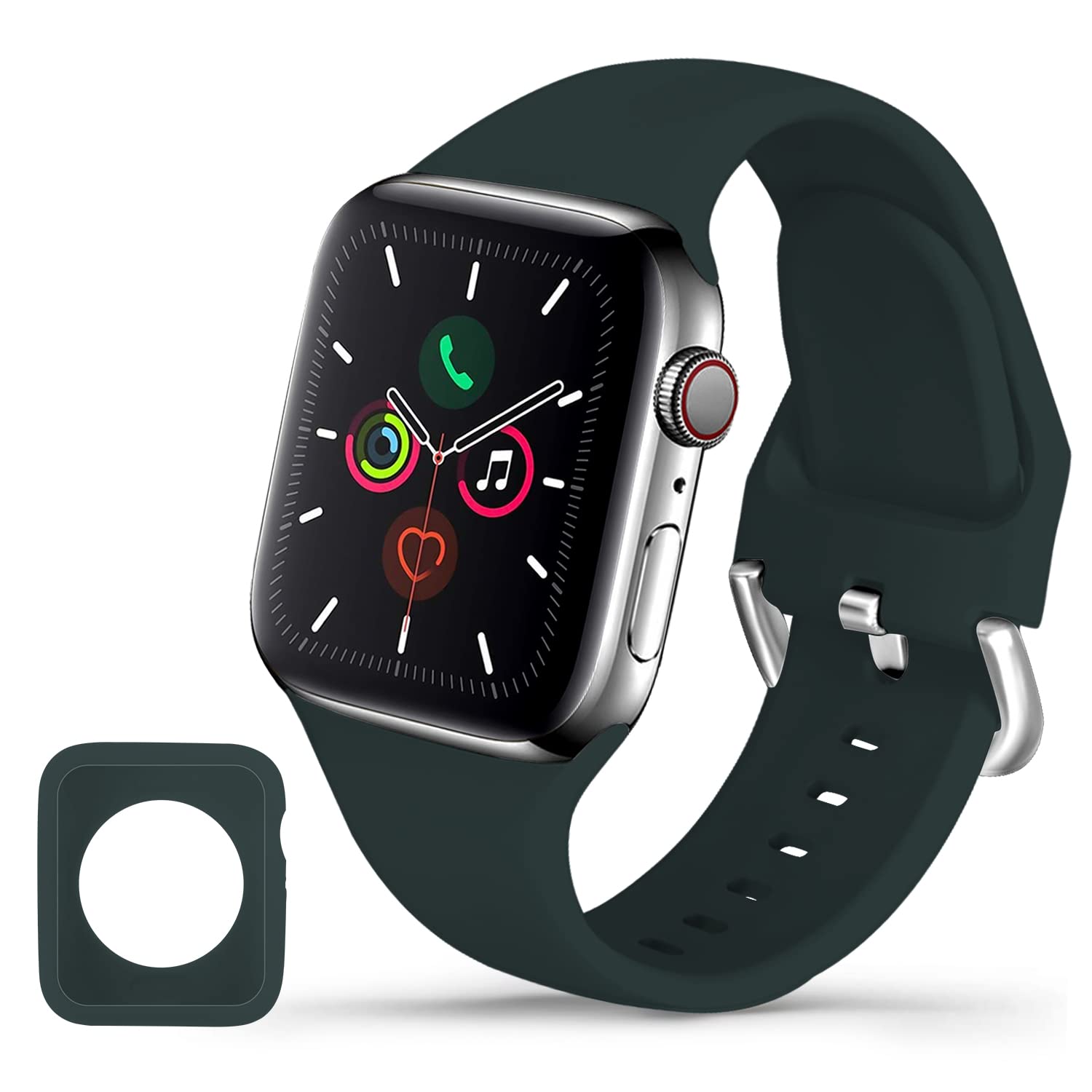 Premium Soft Silicone Apple Watch Bands for Series 6/5/4/3/2/1/SE - 38mm 40mm 42mm 44mm Sizes - Comfortable Sport Strap for Women & Men - Perfect for Workouts, Running & Everyday Wear