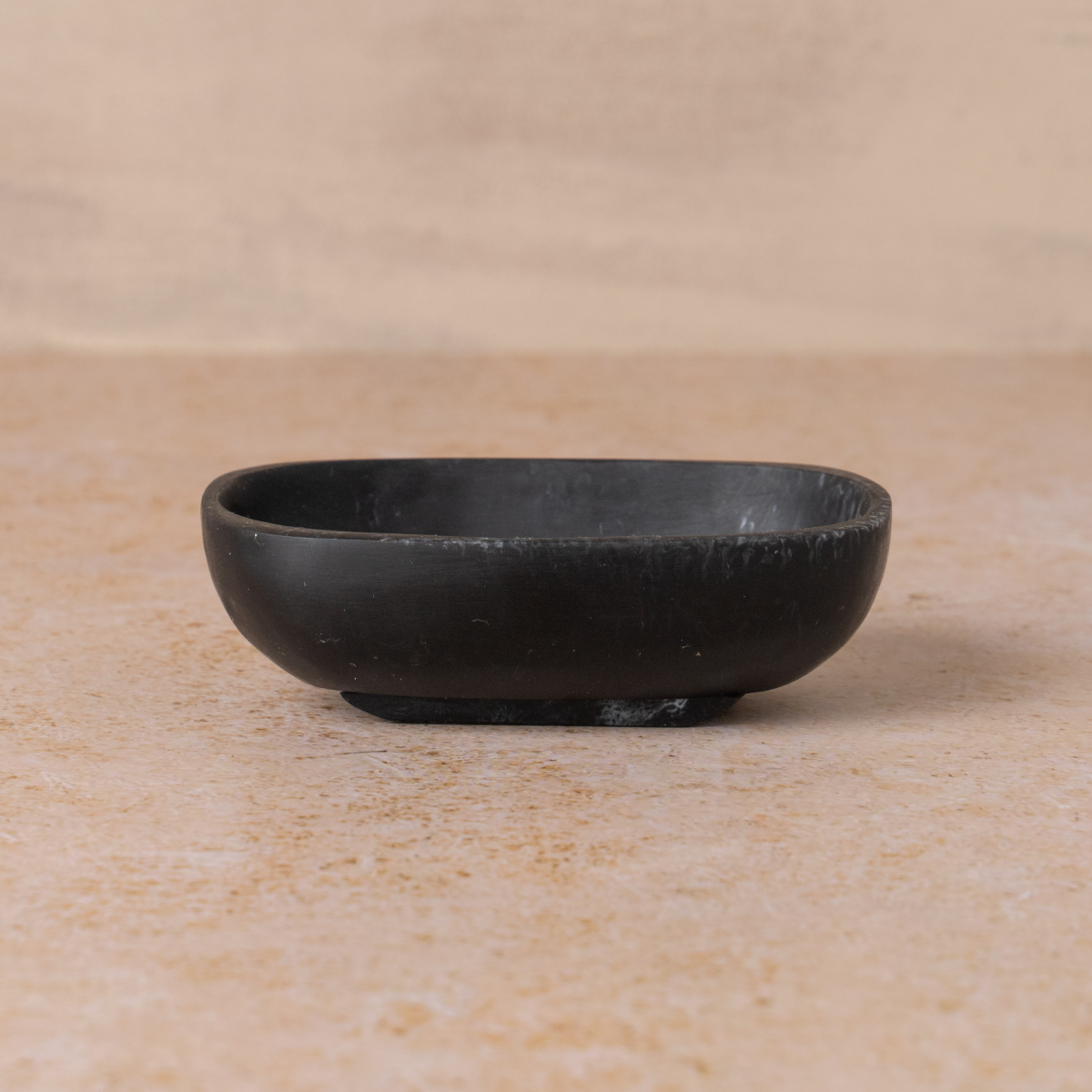 Flow Resin Soap Dish - Ash Black | Modern Bathroom Organizer for Showers & Sinks | Non-Slip Soap Holder for Home Decor