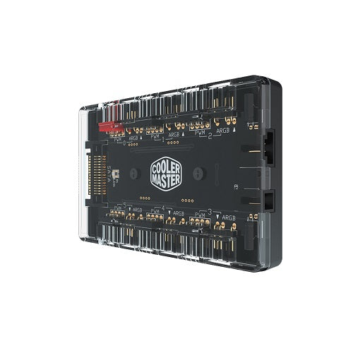 Cooler Master MasterFan ARGB PWM Fan Hub - 6 Port RGB & PWM Controller for PC Cooling, Sync with Motherboard - Perfect for Gaming Rigs & Custom PC Builds