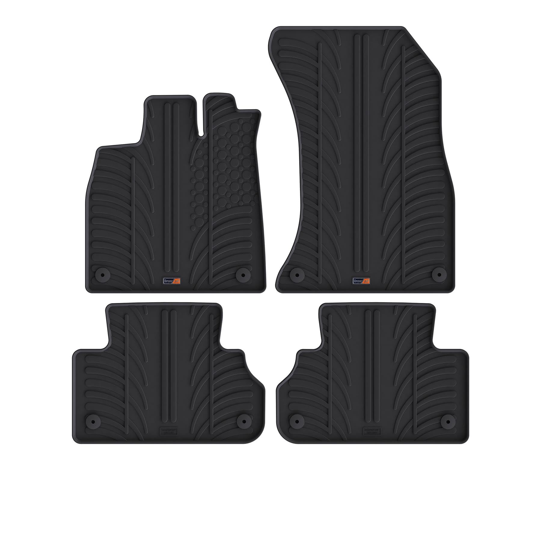Premium Black Rubber Car Floor Mats for Audi Q5 & SQ5 (2017-2023) - Heavy Duty, Waterproof, Easy to Clean - Perfect for All-Weather Protection, Road Trips & Family Adventures