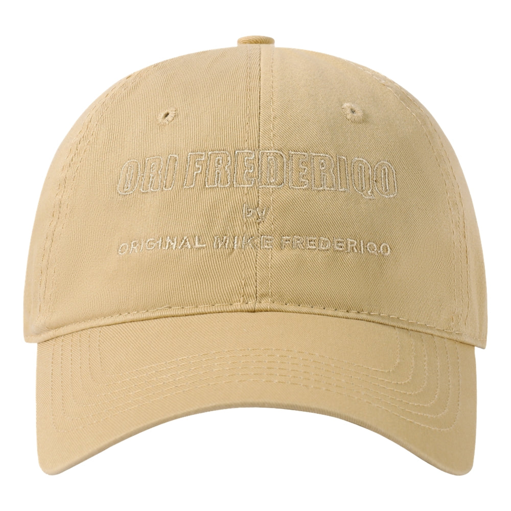 ORI FREDERIQO Logo Baseball Cap Beige - Stylish Adjustable Dad Hat for Men & Women - Perfect for Outdoor, Casual, and Sports Wear