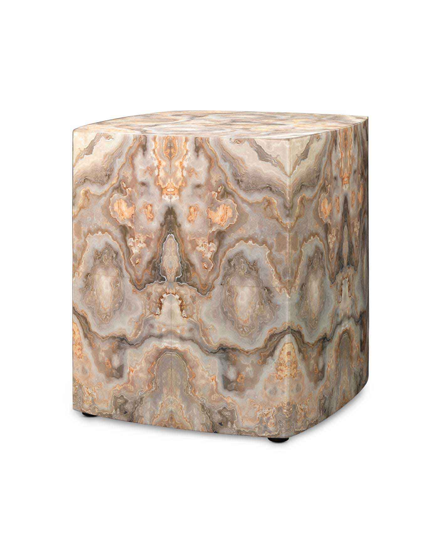 Modern Ink Blot Curved Side Table - Minimalist Nightstand with Organic Shape - Perfect for Bedroom, Living Room & Office Decor