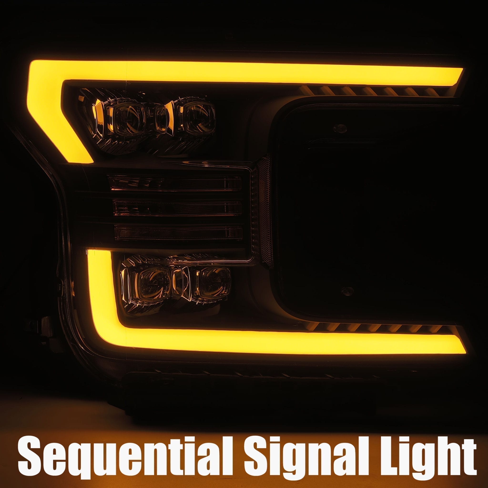 18 20 Ford F150 NOVA Series LED Projector Headlights Chrome - High Performance Lighting for Night Driving & Off-Road Adventures