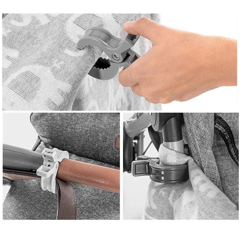 8-Pack Stroller Clips for Blankets & Toys - Universal Baby Car Seat Cover Clips, Stroller Pegs & Pram Accessories - Secure Mosquito Nets, Blankets & Toys on Strollers, Car Seats & Shopping Carts (Ideal for Outdoor Walks, Travel & Daily Baby Care)