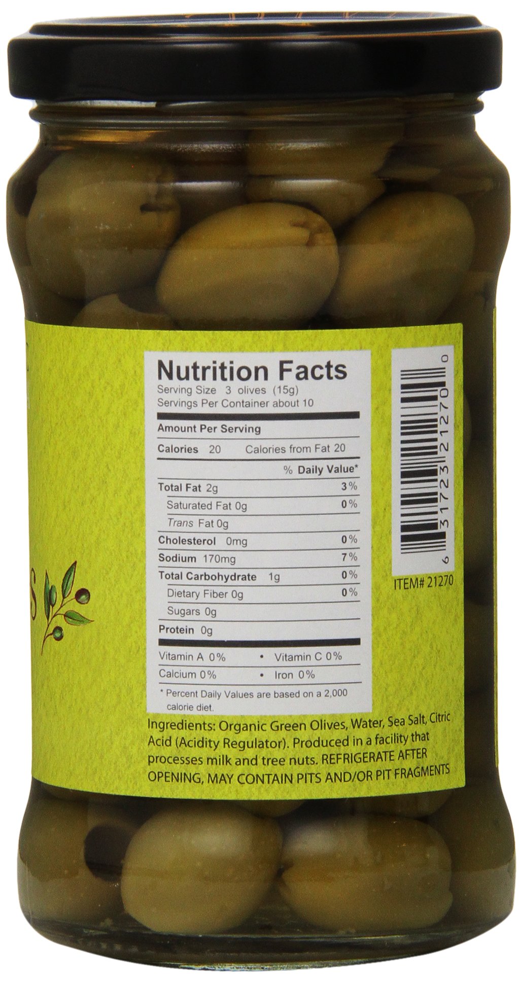 Divina Organic Pitted Green Olives - 5.3 oz Jar | Premium Mediterranean Snack for Salads, Charcuterie Boards & Healthy Recipes