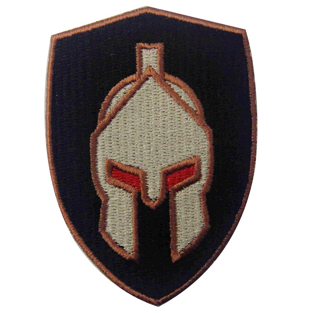 Spartan Battle Helmet Embroidered Patch - Iron On & Sew On Military Badge for Cosplay, Costume, Jacket, Backpack, DIY Crafts - Perfect for LARP, Reenactments, and Historical Events