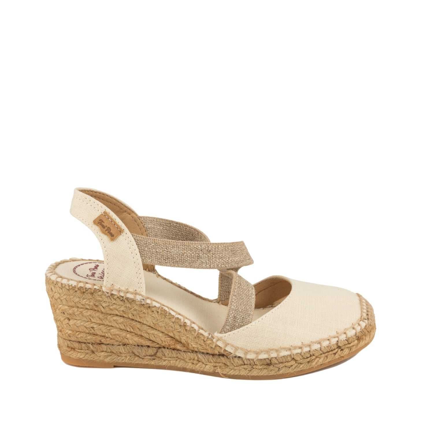 Women's Basic Linen Wedge Espadrille Shoes - Saba L | Comfortable Summer Casual Sandals for Beach, Vacation & Everyday Wear