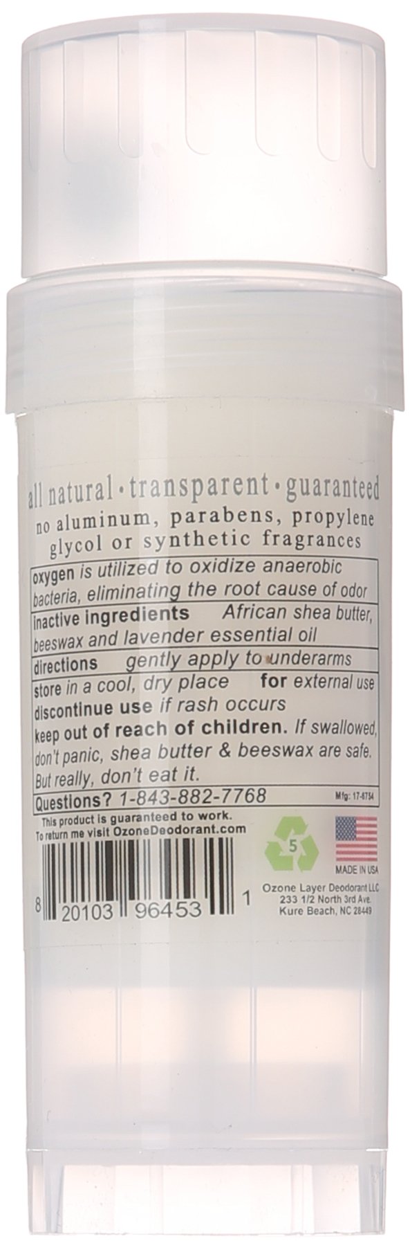 Ozone Layer Deodorant with Lavender Essential Oil - All Natural Oxygen-Based Deodorant for Women & Men - Fresh & Long-Lasting Protection for Gym, Work & Daily Use