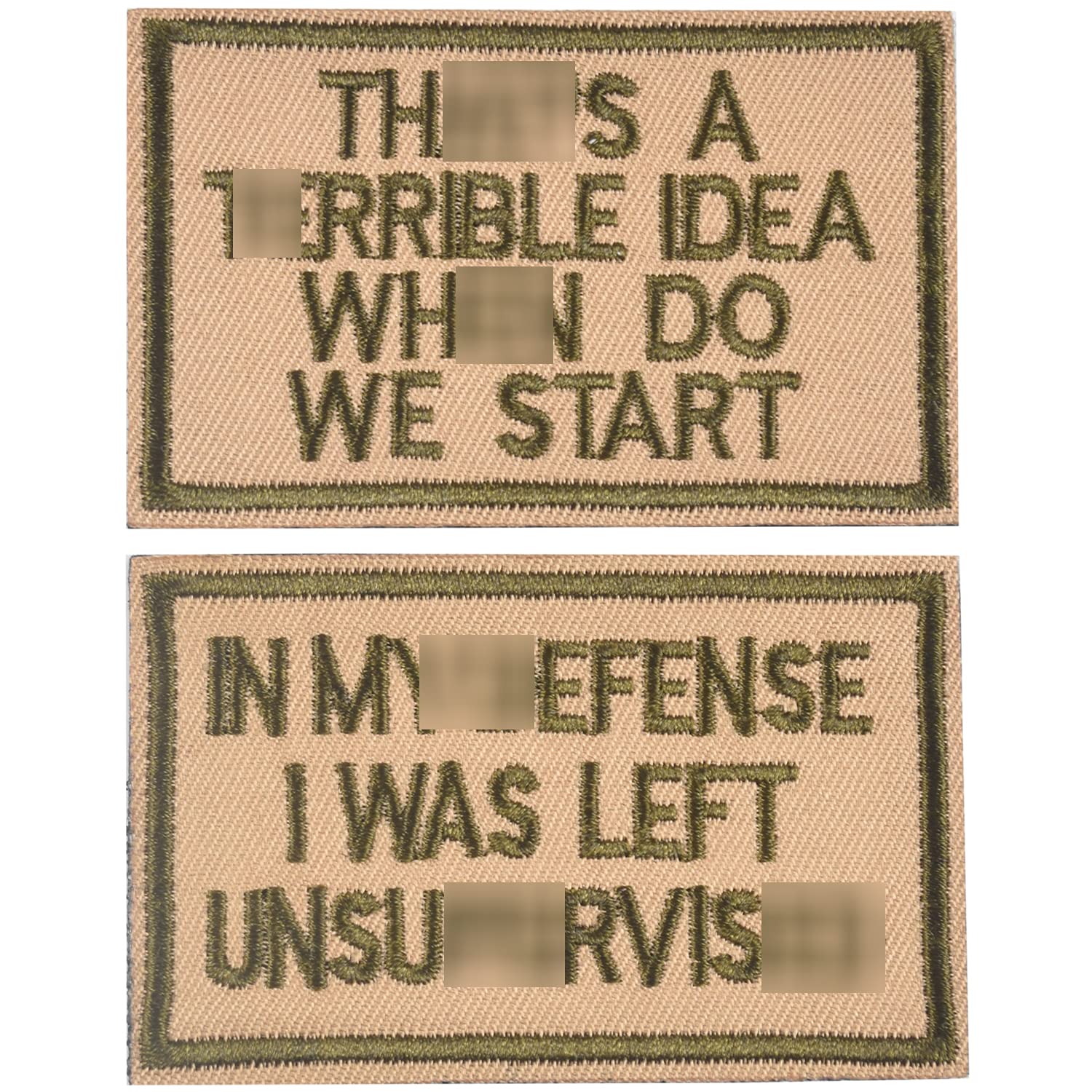 2 Pack Tactical Military Morale Patches - Hook and Loop Fastener for Tactical Vests, Backpacks, Hats - Perfect for Military, Airsoft, Hunting, Outdoor Adventures