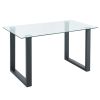 Franco/Axel 5-Piece Black Dining Set with Gray Chairs - Perfect for Modern Kitchens, Small Spaces & Apartment Dining Rooms