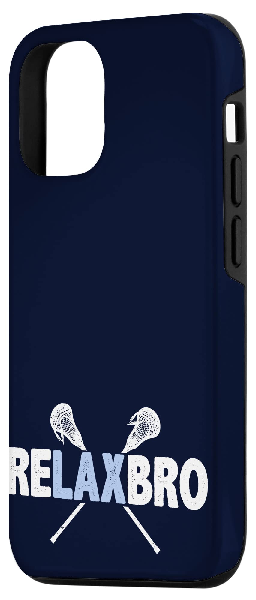 Funny Lacrosse Player iPhone 12/12 Pro Case - Lax Lover Joke Phone Cover for Teen Boys & Men - Perfect for Games, Practice & Showing Team Spirit