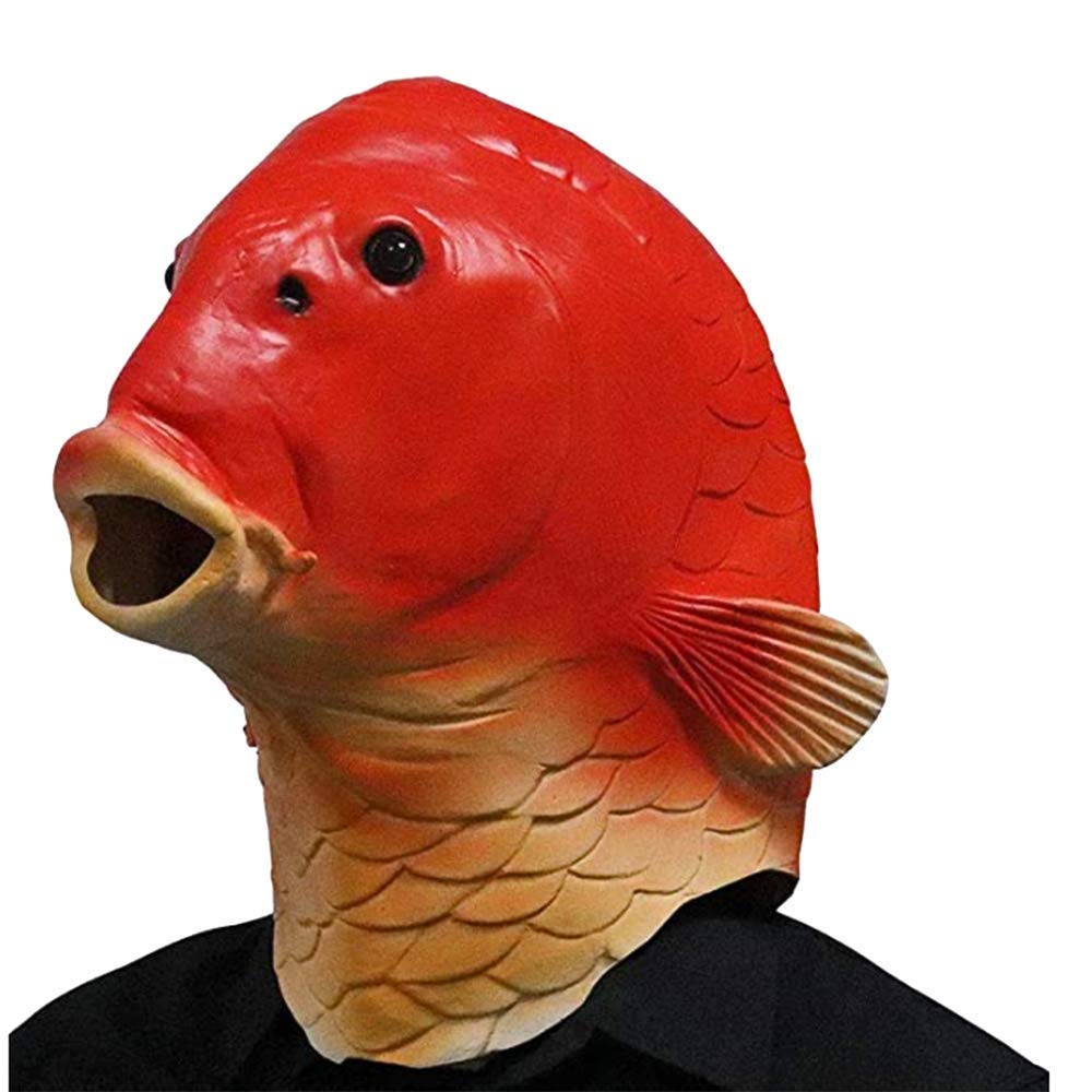 Latex Full Head Aquatic Animal Masks - Gold Fish, Dolphin, Penguin, Clown Fish Costume for Halloween, Cosplay & Themed Parties - Perfect for Underwater Adventures, Pool Parties & Costume Events
