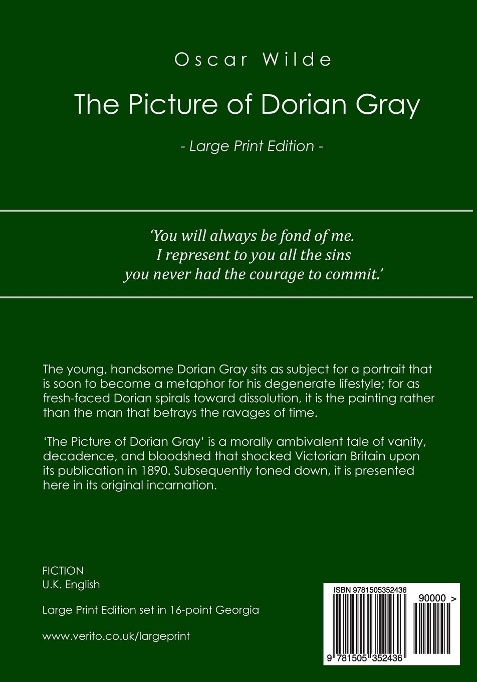 The Picture of Dorian Gray: Large Print Edition - Classic Gothic Novel for Easy Reading at Home, Book Club Discussions & Literary Enthusiasts