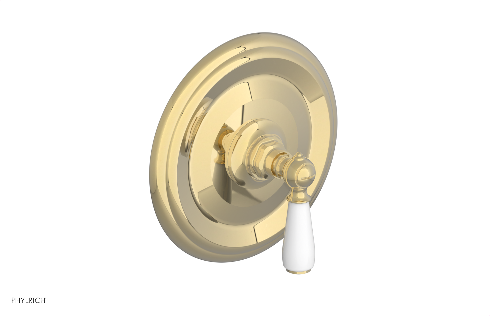 Jamestown Pressure Balance Shower Plate & Handle Trim Kit with White Accents - Model 735 - Perfect for Bathroom Renovation & Modern Home Upgrade