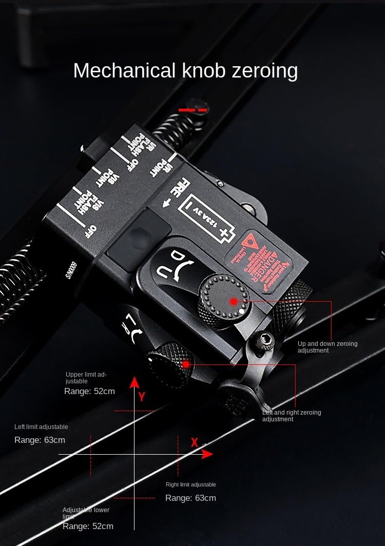 Metal DL-Mini Box Laser Sight with Quick Release Base Mount | IR + Red/Green/Blue Laser | Strobe/Constant Modes | Remote Pressure Switch | Fits 20mm Picatinny Rail (Green Laser) - Perfect for Tactical Shooting, Hunting & Airsoft