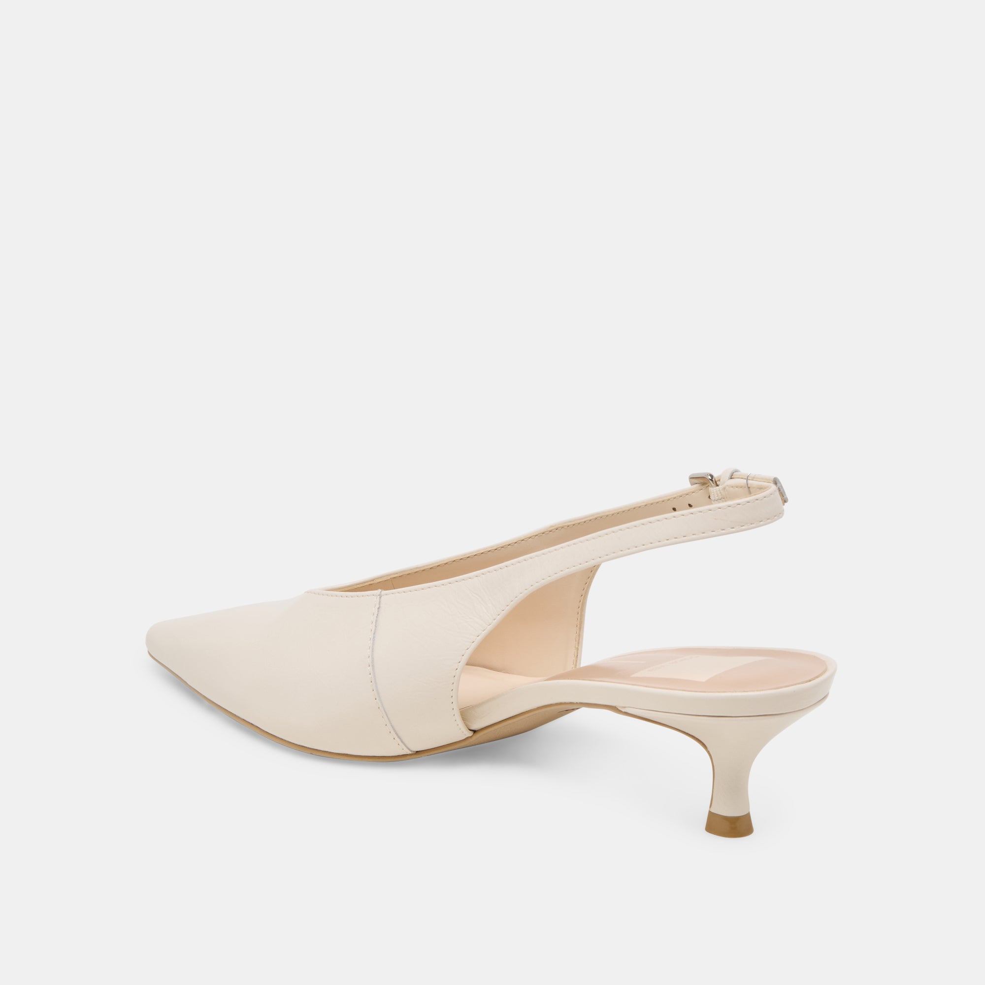 ALENNA Women's High Heels - Bone Crinkle Patent Leather Pumps for Work, Party & Special Occasions
