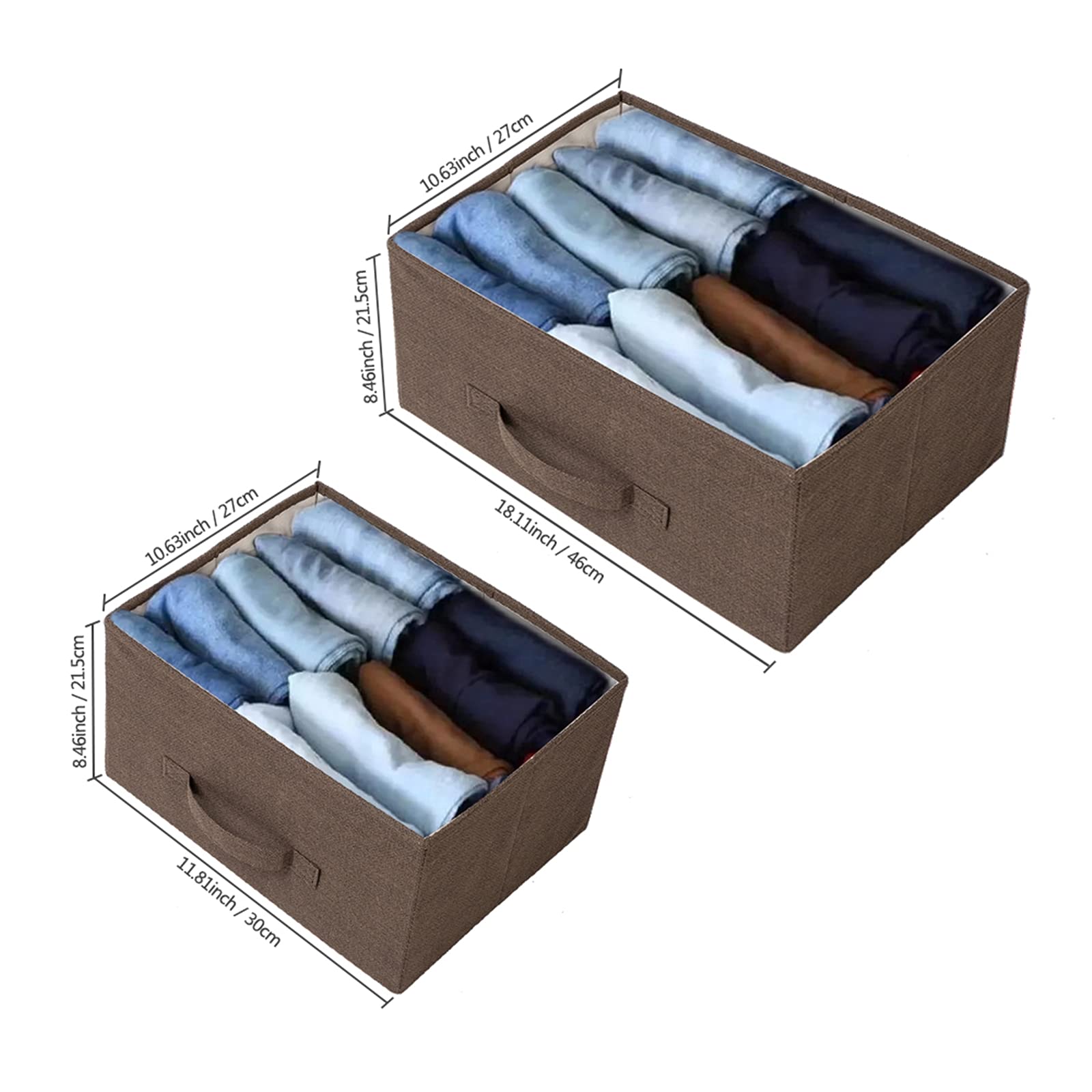 5-Drawer Fabric Dresser Organizer - 2-Tier Wide Closet Storage Tower for Bedroom, Dorm, Living Room | Space-Saving Multi-Use Organizer for Clothes, Toys & Accessories | Brown Dresser for Home & Office Organization