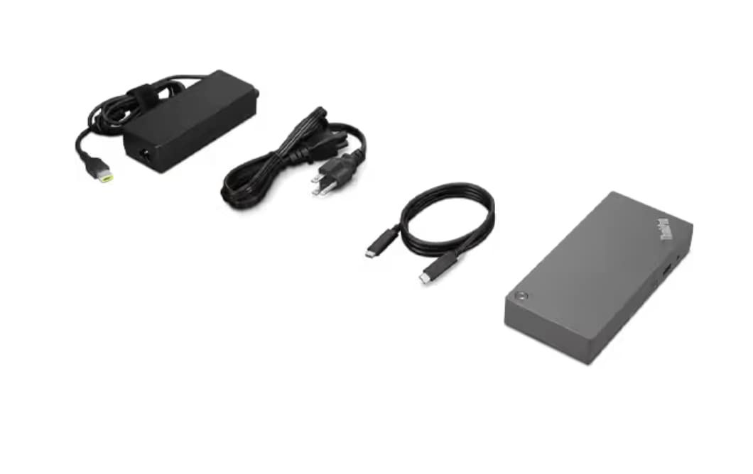 Lenovo ThinkPad Universal USB-C Dock v2 - 4K Dual Monitor Laptop Docking Station with Power Delivery, Ethernet, USB 3.0 Ports - Perfect for Home Office, Remote Work & Business Travel