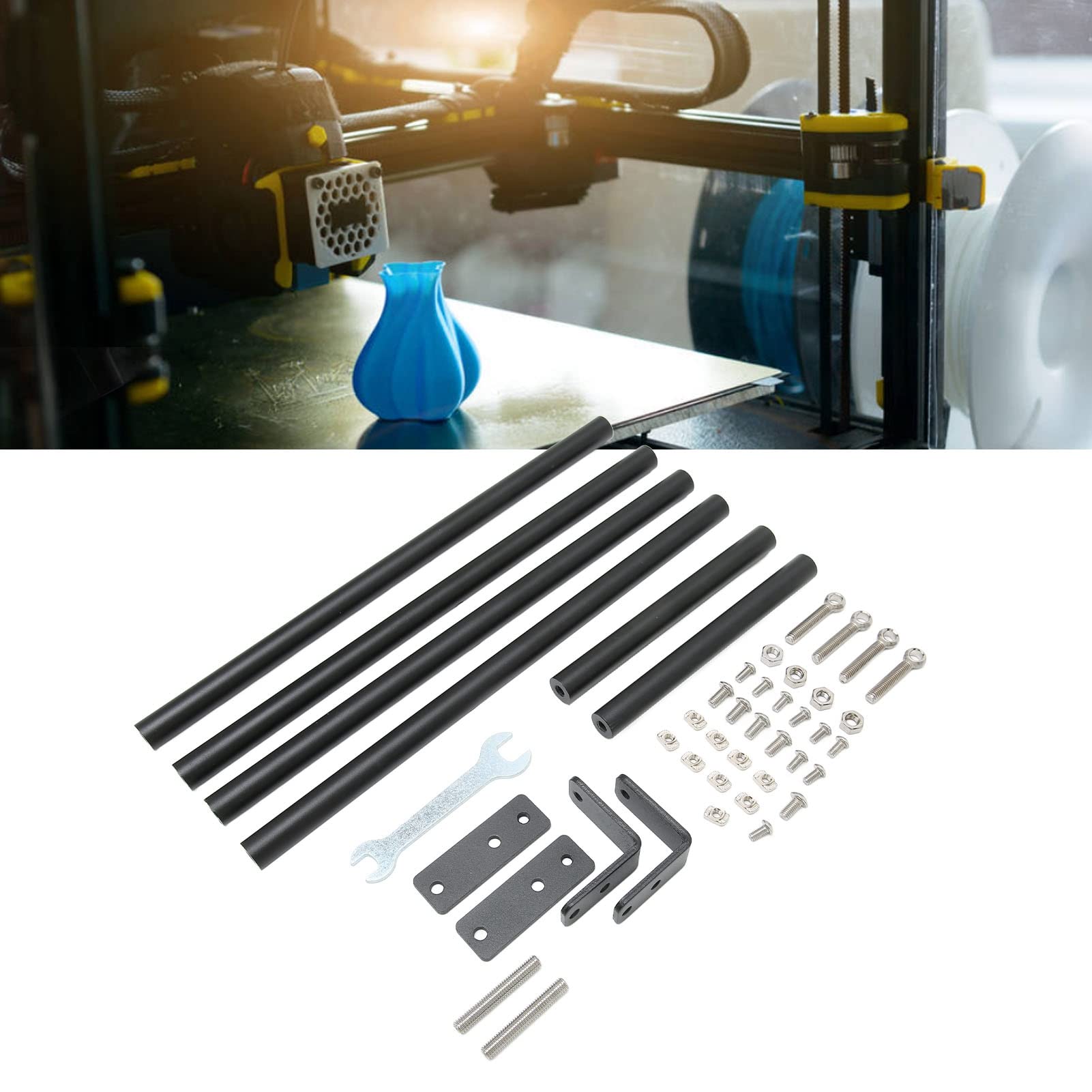 3D Printer Support Rod for CR-10 S5 - Vibration Reduction Stabilizer Kit | Improve Print Quality for Large 3D Models | Perfect for Home Workshops & DIY Projects