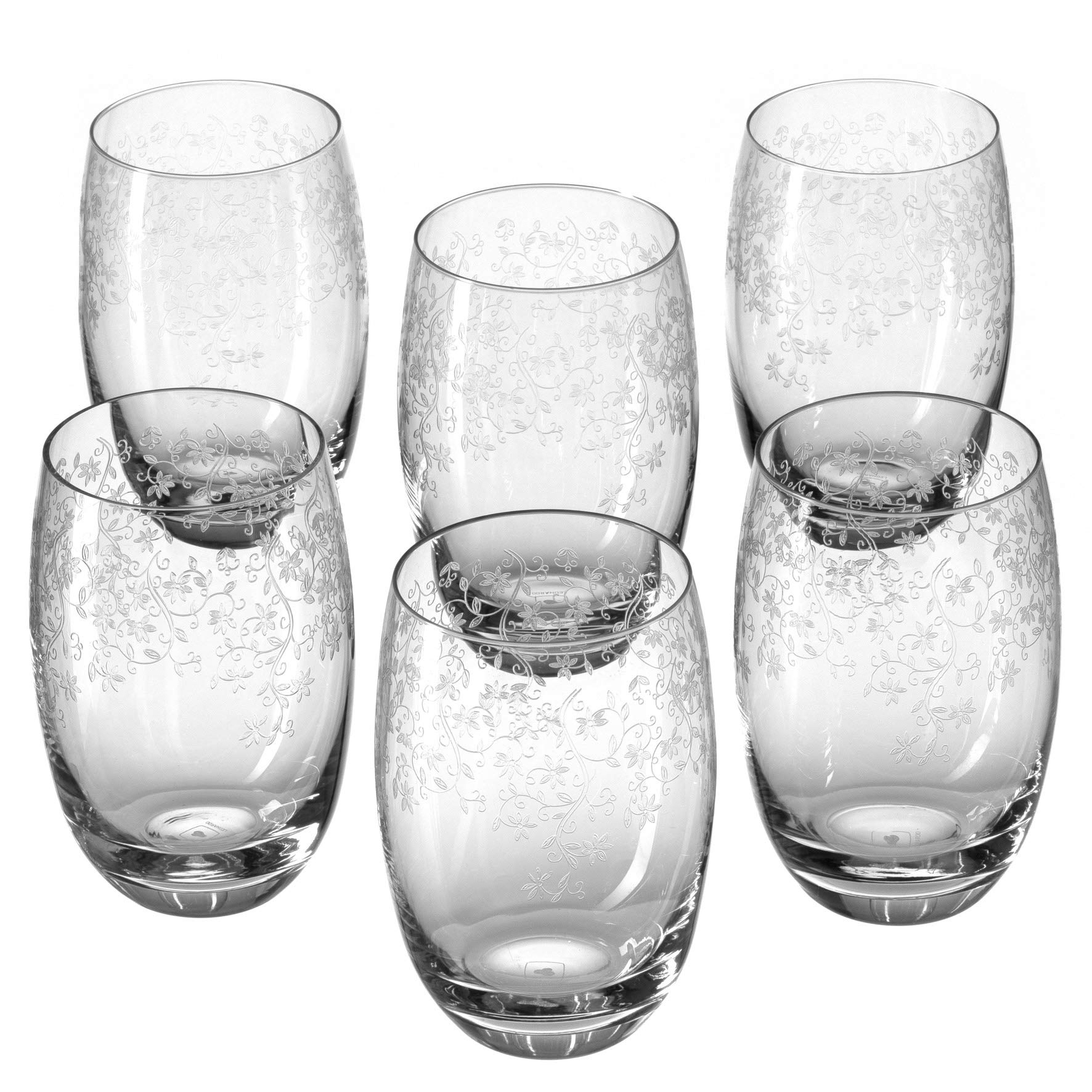 LEONARDO LD Chateau Tumbler Set of 6 - 12oz Glass Cups for Wine, Cocktails, Juice - Elegant Barware for Home, Restaurant & Party Use