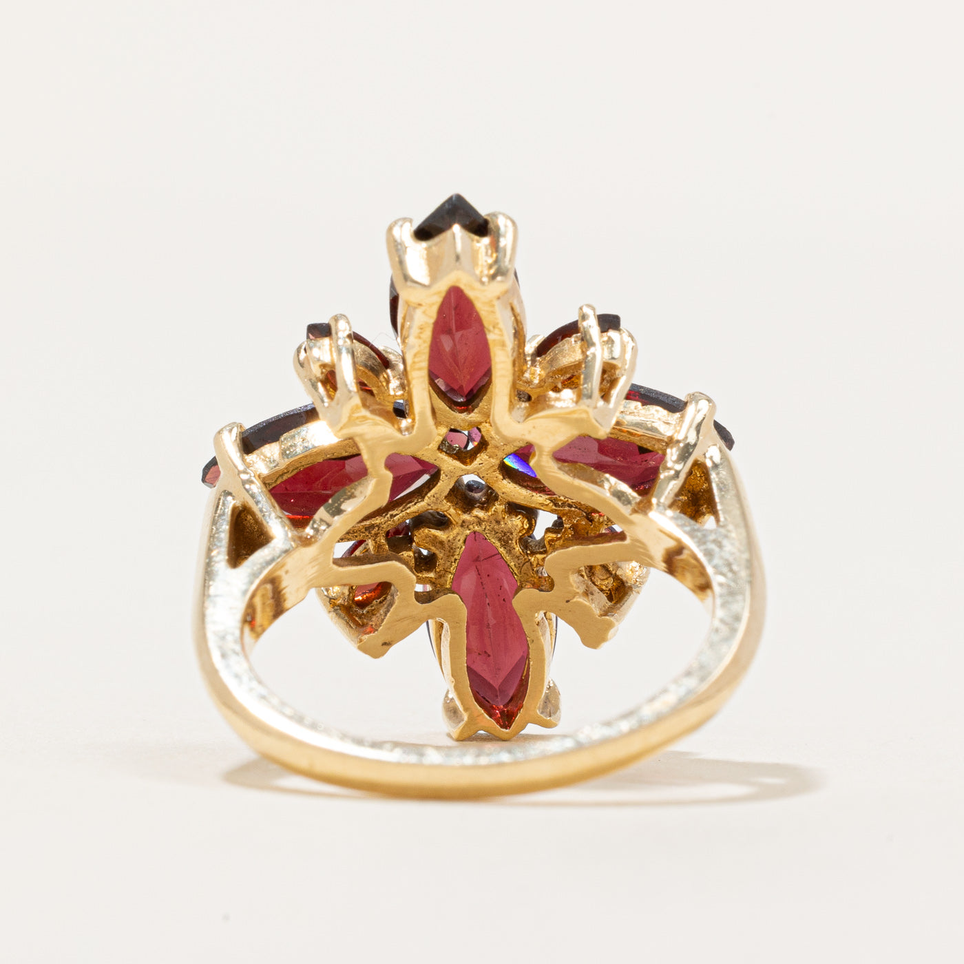 Elegant Marquise Cut Garnet Cocktail Ring - 4.28 Carat Total Weight - Size 6.25 - Perfect for Evening Parties, Weddings & Special Occasions