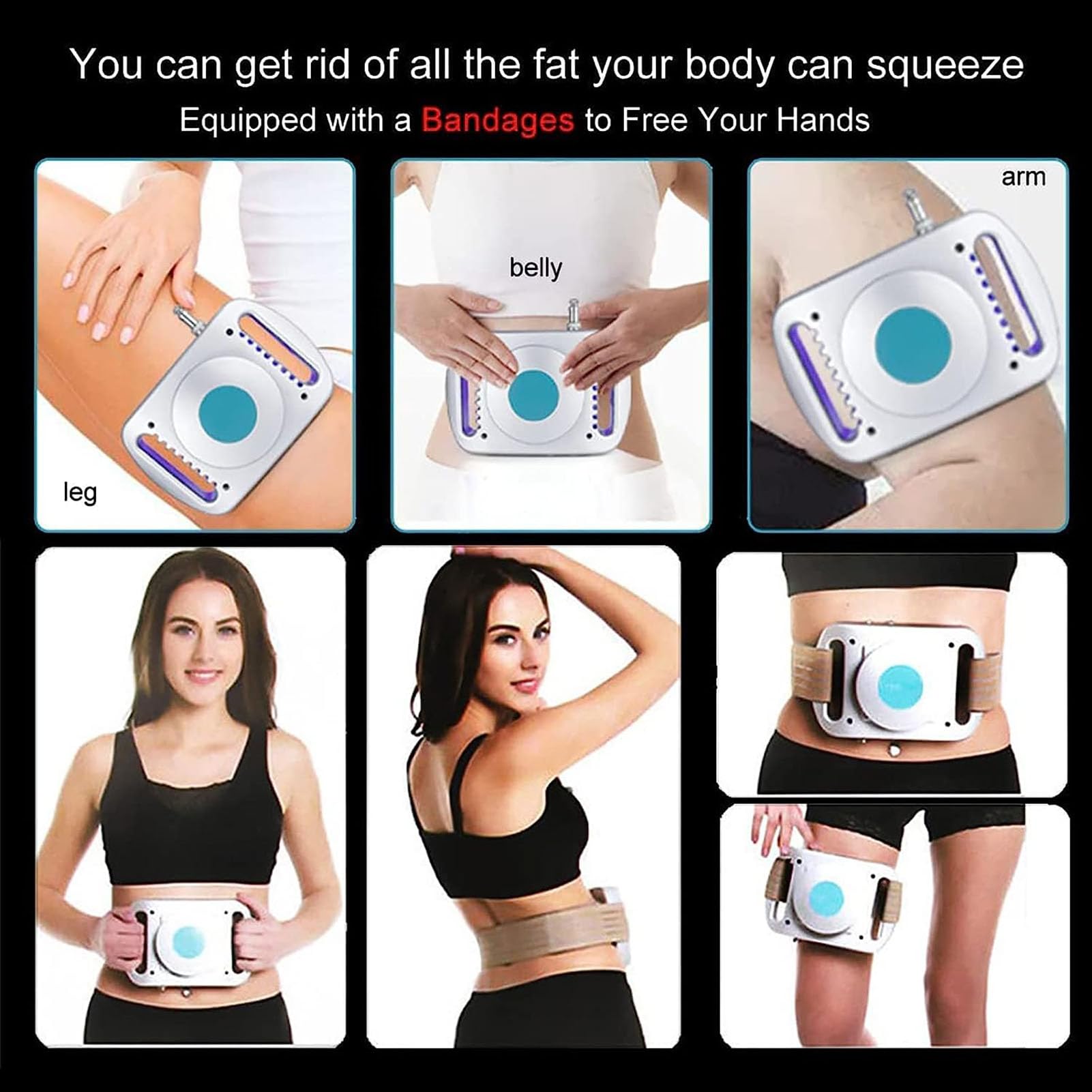 Vanenferse Portable Fat Freezing Machine for Cryolipolysis - Non-Invasive Fat Burner & Body Shaping Device for Belly, Arms, Thighs, Calves & Hips - At-Home Slimming & Beauty Treatment for Weight Loss & Body Contouring