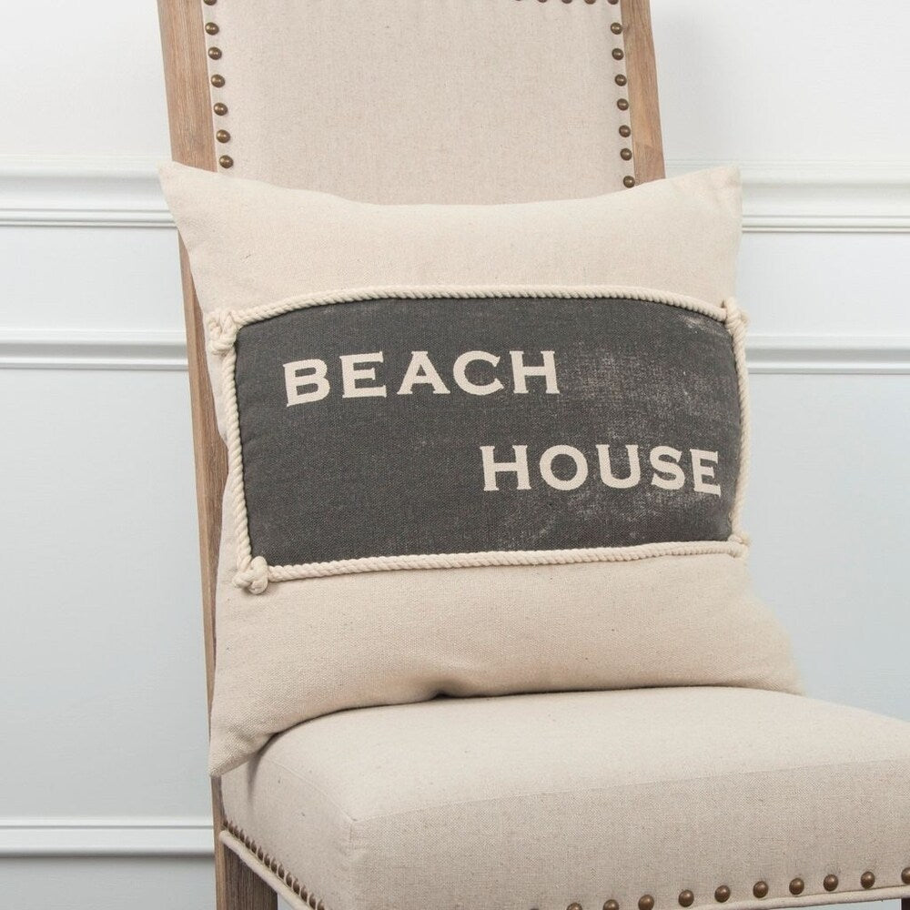 Beach House Pillow Cover - Coastal Decor for Sofa, Bed & Outdoor - Waterproof & UV Resistant - Perfect for Beachfront Homes, Vacation Rentals & Coastal Living Rooms