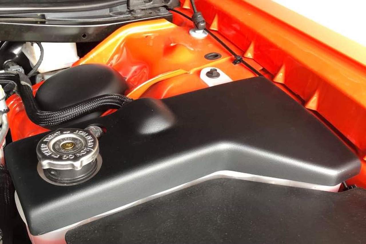 JLT Coolant Tank Cover for Dodge Charger Challenger 300 (2011-2020) - Engine Protection & Custom Style Upgrade for Muscle Cars