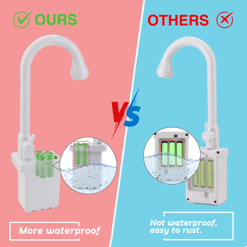 BOBXIN Kids Pretend Play Kitchen Sink with Running Water - Electric Dishwasher Toy Set with Upgraded Working Faucet & Dishes - Role Play Kitchen Water Toys for Toddlers & Preschoolers (Perfect for Birthday Gifts & Indoor Pretend Play)