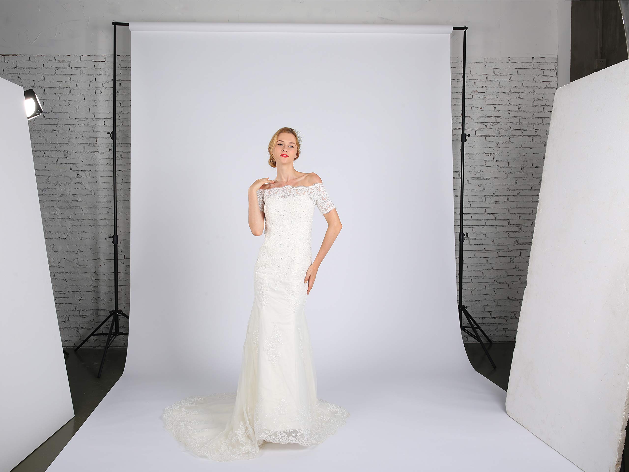 Huamei Seamless Photography Background Paper - 107-Inch x 36-Feet Yellow Photo Backdrop (Aspen) for Studio, Portrait, Product Photography & YouTube Videos