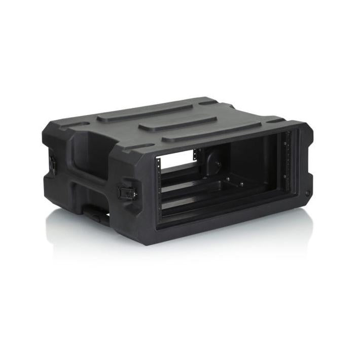 4U Heavy Duty Molded Server Rack with Wheels and Handle - Portable IT Equipment Cabinet for Data Center, Office & Home Use