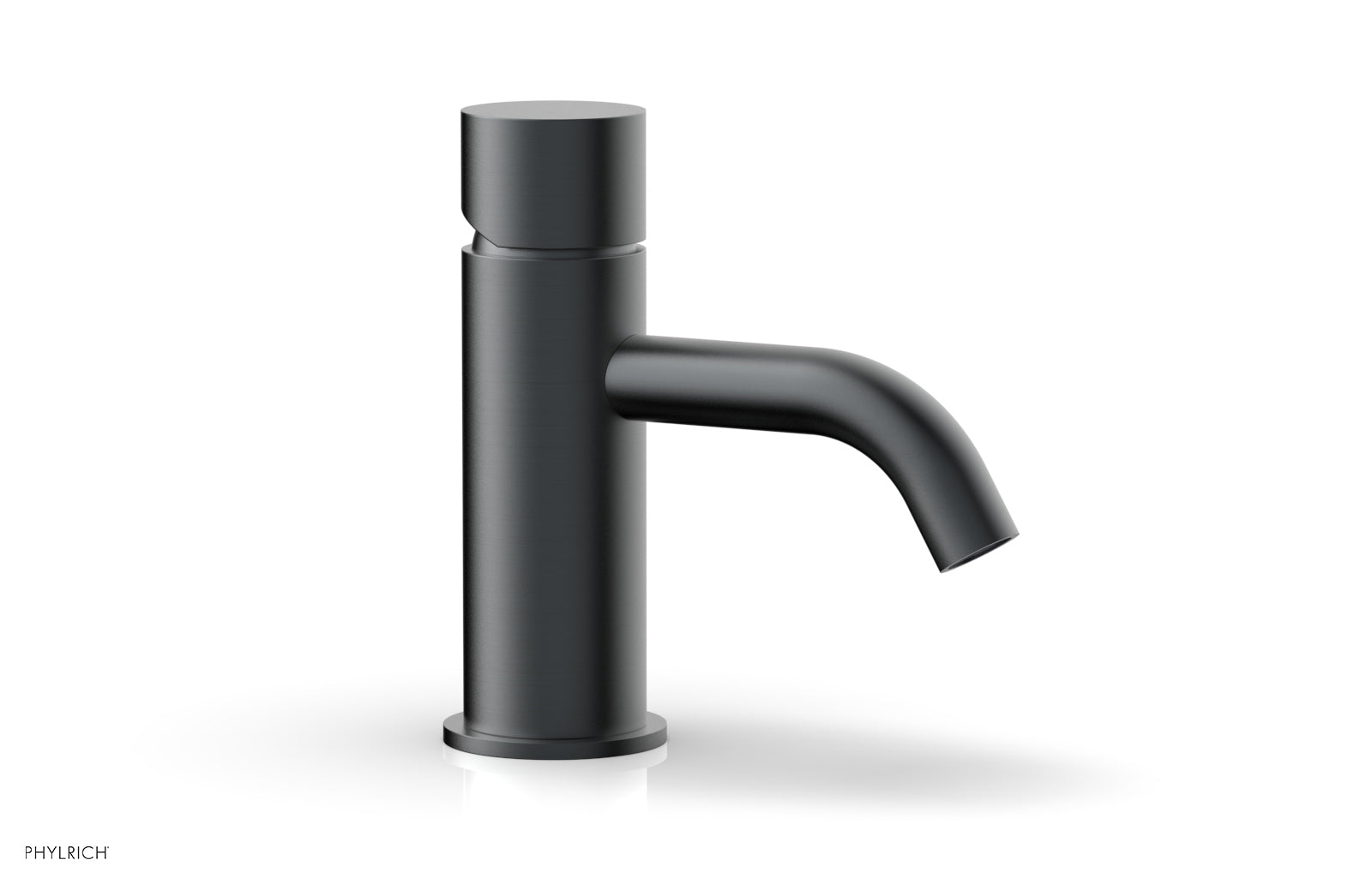 BASIC II Single Hole Bathroom Faucet with Smooth Handle - Modern Waterfall Spout Design for Sink Vanity, Perfect for Home, Hotel, and Office Restroom Renovation